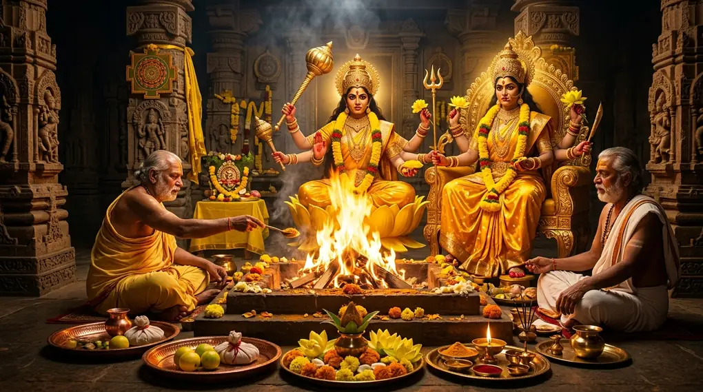 शत्रु बाधा निवारण एवं तंत्र रक्षा: मां बगलामुखी पीतांबरा महाहवन की प्रामाणिक शास्त्रीय विधि - Vedic Pujas & Anushthan | DivyaYagyam