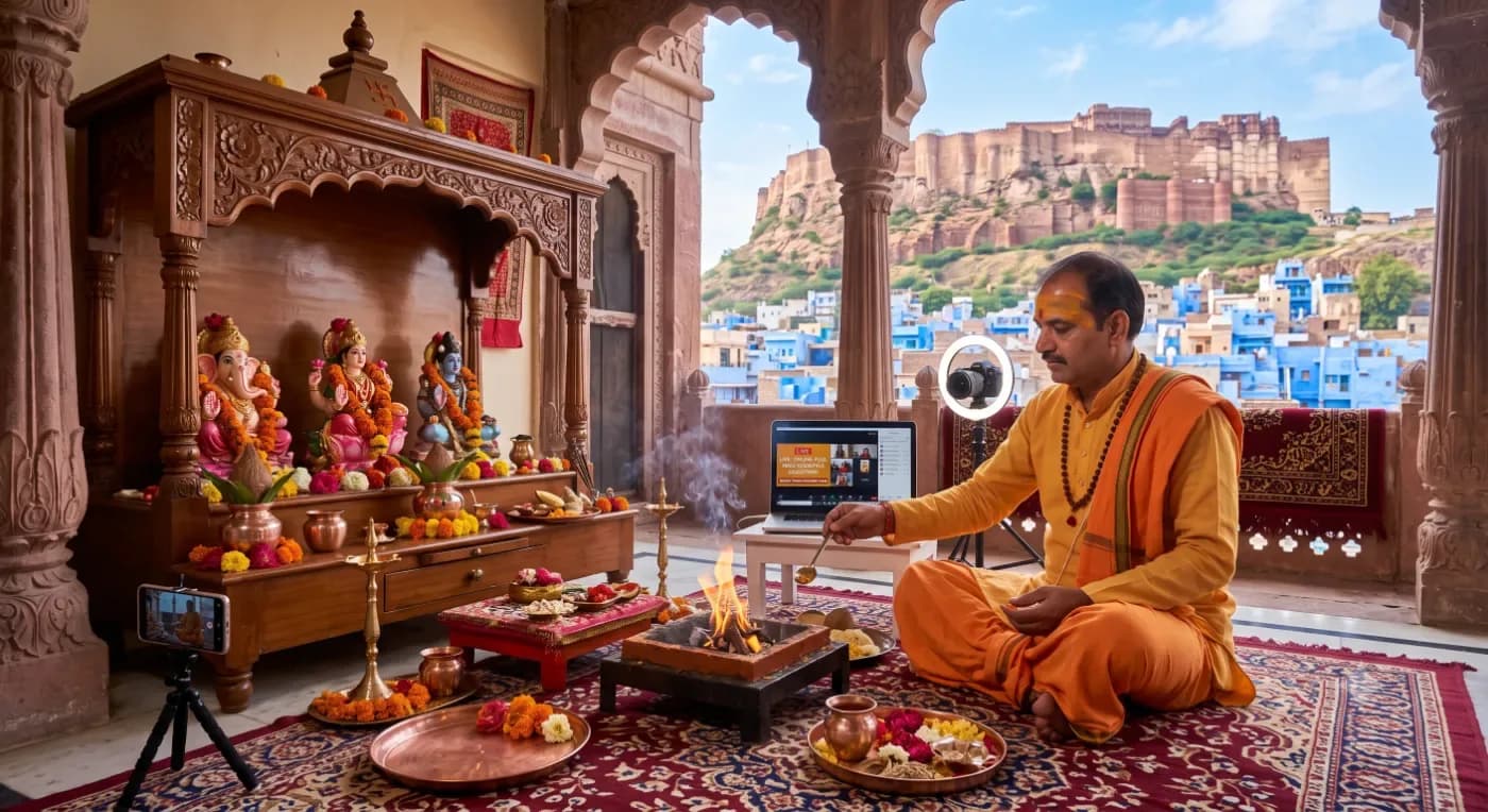 Online Puja in Jodhpur | DivyaYagyam से बुक करें प्रामाणिक वेदिक पूजा, हवन और संस्कार Online Puja in Jodhpur | DivyaYagyam से बुक करें प्रामाणिक वेदिक पूजा, हवन और संस्कार - Spirituality | DivyaYagyam
