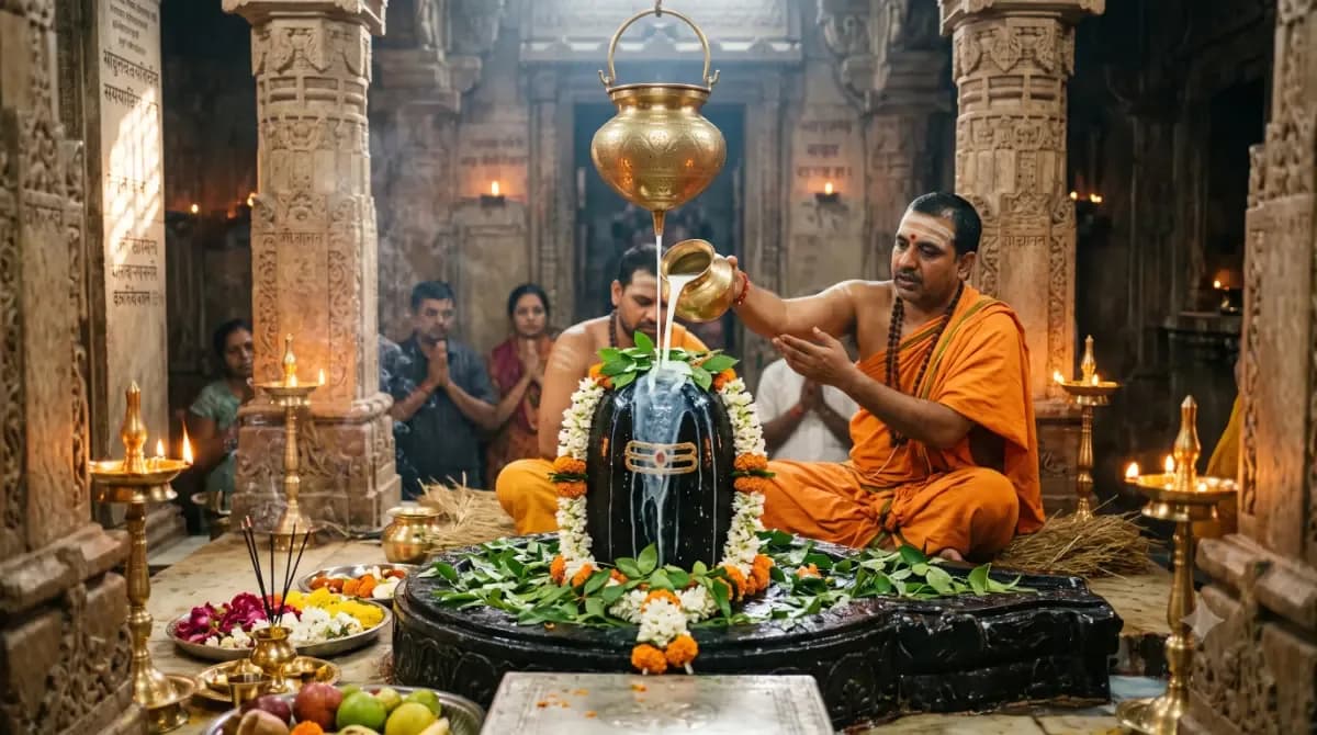 नमक-चमक रुद्राभिषेक: क्या है, विधि, नियम, मंत्र और इसके विशेष लाभ नमक-चमक रुद्राभिषेक: क्या है, विधि, नियम, मंत्र और इसके विशेष लाभ - Spirituality | DivyaYagyam